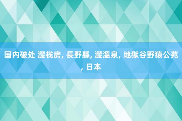 国内破处 澀栈房， 長野縣， 澀溫泉， 地獄谷野猿公苑， 日本