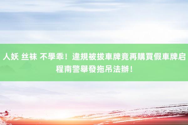人妖 丝袜 不學乖！違規被拔車牌竟再購買假車牌启程　南警舉發拖吊法辦！