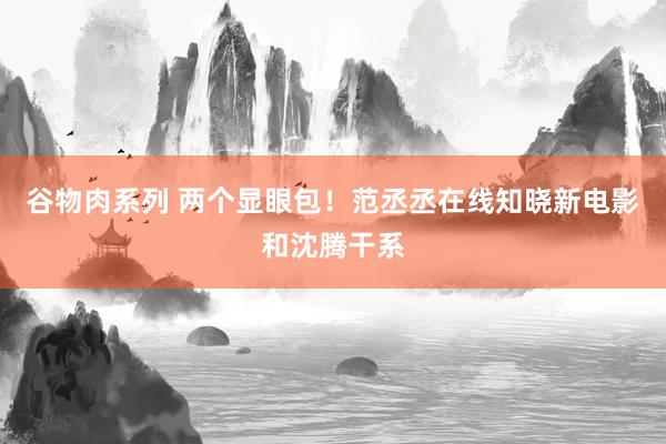 谷物肉系列 两个显眼包！范丞丞在线知晓新电影和沈腾干系