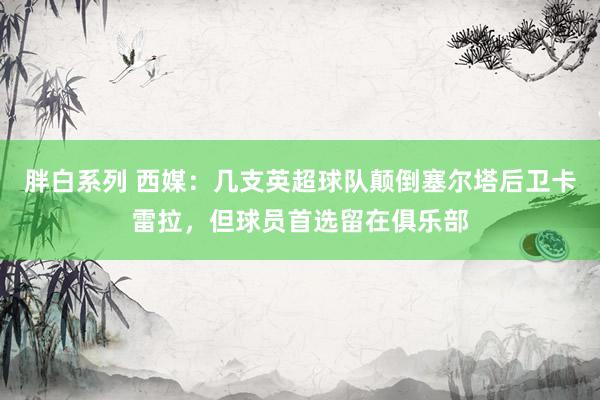 胖白系列 西媒：几支英超球队颠倒塞尔塔后卫卡雷拉，但球员首选留在俱乐部
