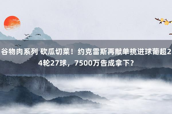 谷物肉系列 砍瓜切菜！约克雷斯再献单挑进球葡超24轮27球，7500万告成拿下？